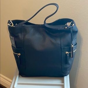 Vince Camuto Black Leather Tote